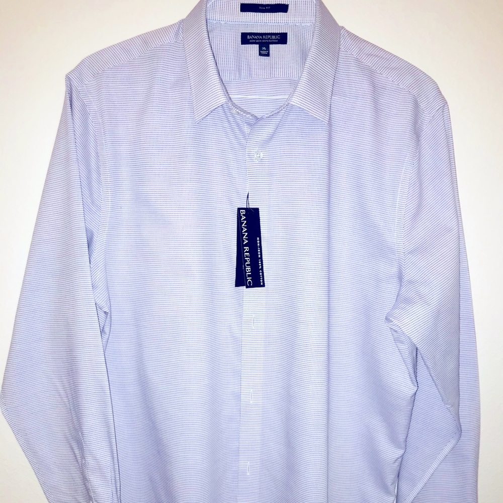 Blue/White Button Down Dress Shirt